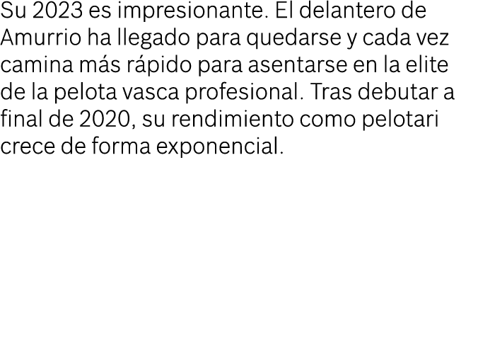 Su 2023 es impresionante  El delantero de Amurrio ha llegado para quedarse y cada vez camina más rápido para asentars   