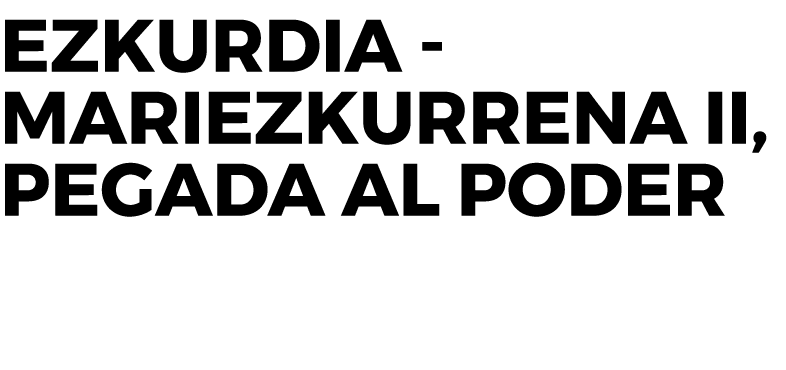 Ezkurdia - Mariezkurrena II, pegada al poder