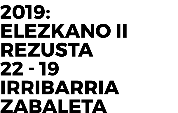 2019: Elezkano II Rezusta 22 19 Irribarria Zabaleta