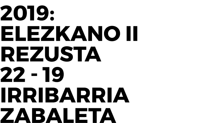 2019: Elezkano II Rezusta 22 19 Irribarria Zabaleta